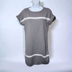 360 Cashmere Harley Gray White Striped Dress